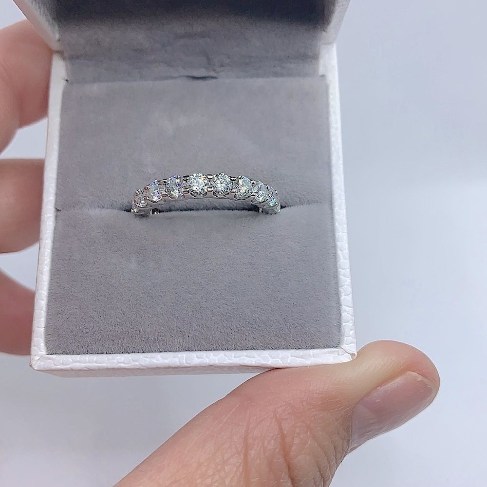 5carat full eternity band AU750 white gold wedding band ring